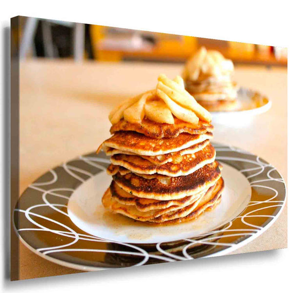 Pfannkuchen Viel Butter Leinwandbild AK Art Bilder Mehrfarbig Kunstdruck TOP XXL