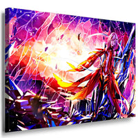 AK Art Anime Manga Comic Frau Kriegerin Kunstdruck Made in Germany Leinwandbild