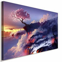Baum Vulkan AK Art Abstrakt | Premium Kunstdruck Made in Germany