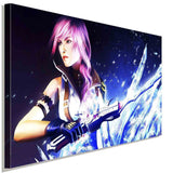 Final Fantasy Lightning Schwert Game AK Art Bilder Kunstdruck Leinwandbilder
