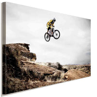 Mountain-Bike Extrem Sport Leinwandbild AK Art Bilder Wanddeko Wandbild TOP XXL