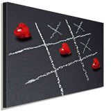 LOVE Tic-Tac-Toe – Romantisches Leinwandbild | AK ART Wandbild