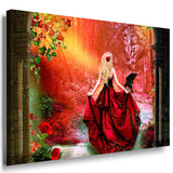 Mädchen aus dem Feenland Leinwandbild AK Art Bilder Mehrfarbig Wandbild TOP XXL