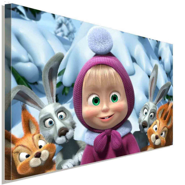 Mascha und der Bär Hasen Kaninchen Leinwandbild AK Art Studio Wanddeko Wandbild