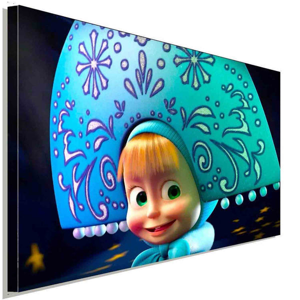 Mascha und der Bär Weihnachtsmädchen Leinwandbild AK Art Studio Wanddeko TOP XXL