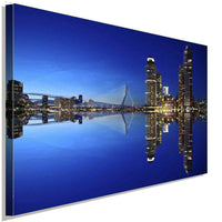 Rotterdam Hafen skyline Leinwandbild AK ART Wanddeko Wandbild Made in Germany