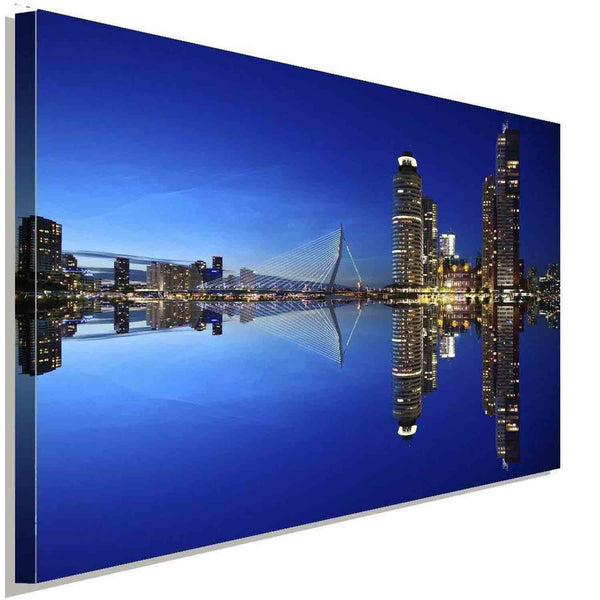 Rotterdam Hafen skyline Leinwandbild AK ART Wanddeko Wandbild Made in Germany
