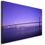 San-Francisco Brücke Violett Leinwandbild AK ART Wanddeko Wandbild TOP XXL