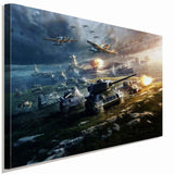 Schalchtfeld Panzer Schiff Leinwandbild AK Art Bilder Wanddeko Wandbild TOP XXL