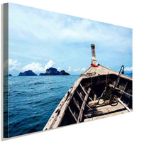 Schiff Reise Insel Leinwandbild AK Art Bilder Wanddeko Wandbild Kunstdruck XXL