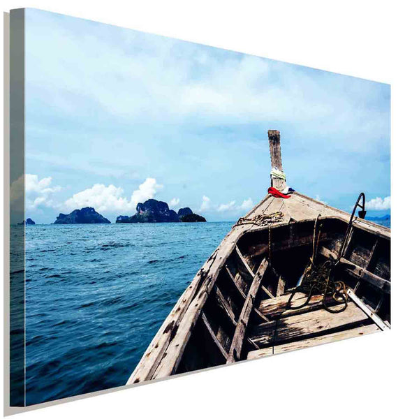 Schiff Reise Insel Leinwandbild AK Art Bilder Wanddeko Wandbild Kunstdruck XXL