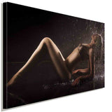 Sexy Frau Regen Leinwandbild AK ART Wanddeko Wandbild Made in Germany TOP XXL