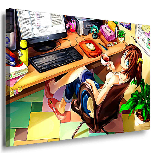 Vocaloid Yomi Yasou Leinwandbild AK Art Bilder Mehrfarbig Wandbild Premim XXL