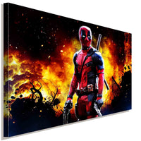 Kunstdruck Deadpool Comic Held Leinwandbild AK ART Bilder Keilrahmen Kunstdruck