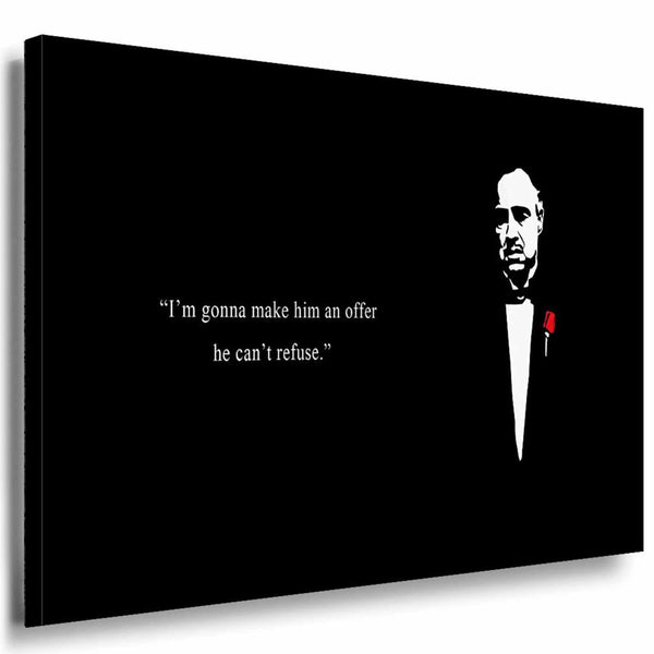 Der Pate Ein Angebot.. Leinwandbild / AK ART/ SchwarzWeiß + Kunstdruck TOP Bild.