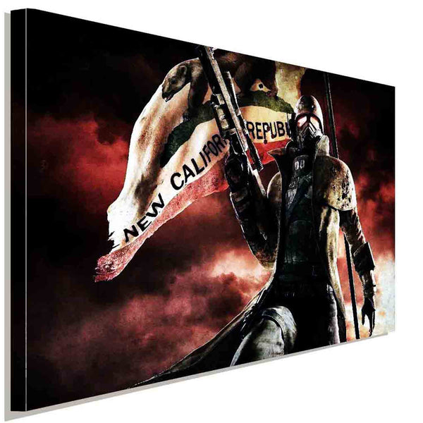 Fallout New Vegas Kämpfer Leinwandbild AK ART Wanddeko Wandbild Kunstdruck TOP