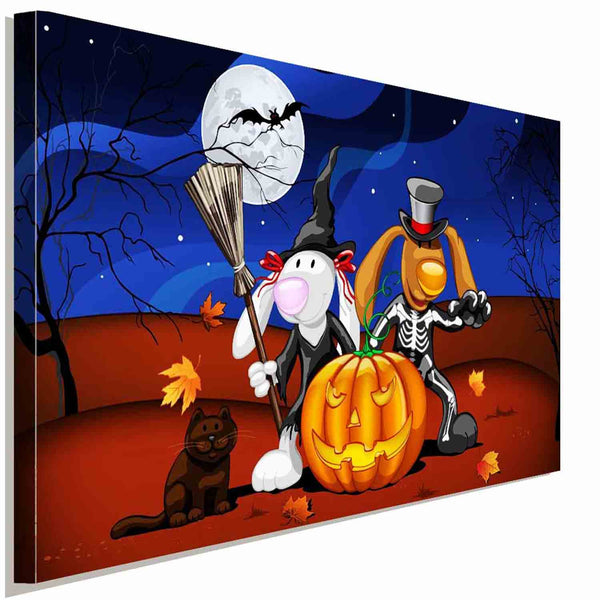 Happy Halloween Kinder Leinwandbild AK Art Bilder Wanddeko Wandbild Kunstdruck