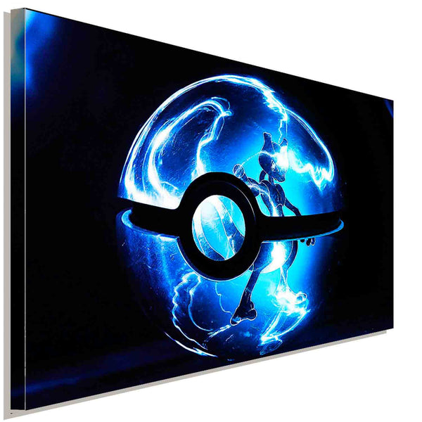 Pokemon GO Mewtu Mewtwo Leinwandbild AK ART Wanddeko Wandbild Kunstdruck