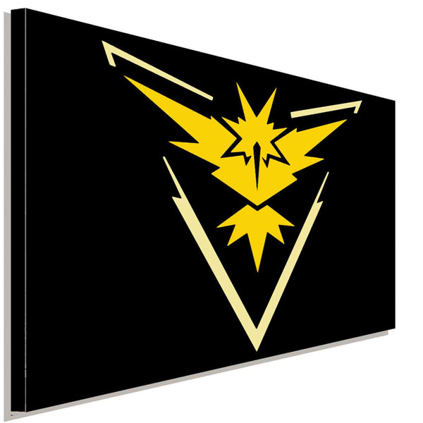 Pokemon GO Team Gelb Zapdos Leinwandbild AK ART Wanddeko Wandbild
