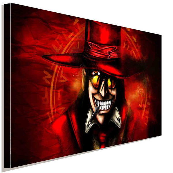 Halloween VAN HELLSING Alucard Rot Leinwandbild AK Art Bilder Wanddeko Wandbild