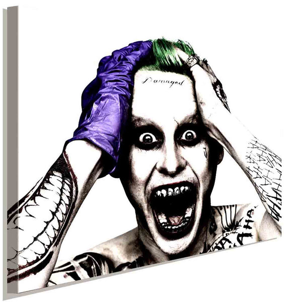 Verrückter Joker Leinwandbild AK ART Wanddeko Wandbild FANART Kunstdruck TOPXXL