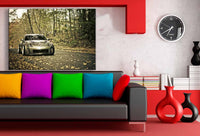 Nissan Wald Herbst Leinwandbild / AK ART / Auto Mehrfarbig.