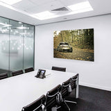Nissan Wald Herbst Leinwandbild / AK ART / Auto Mehrfarbig.