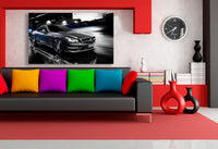 Mercedes SL63 AMG Leinwandbild – Dynamischer Sportwagen bei Nacht | AK Art Auto Wandbild Modern