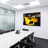 Lamborghini Gelb Leinwandbild – Exklusives Auto-Motiv mit schwarzem Design | AK Art Kunstdruck für moderne Wohnräume