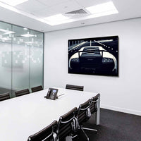 Lamborghini Weiß Sport Leinwandbild – Dynamisches Auto-Motiv in Schwarz-Weiß | AK Art Kunstdruck für moderne Räume