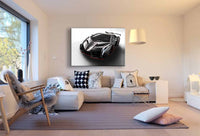 Lamborghini Veneno Silber Sportwagen Leinwandbild / AK Art Bilder / Auto + Kunstdruck