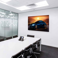Mercedes Benz Sport Blau Sonne Leinwandbild / AK Art Bilder / Kunstdruck Auto