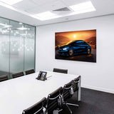 Mercedes Benz Sport Blau Sonne Leinwandbild / AK Art Bilder / Kunstdruck Auto