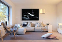 Lamborghini 90er Style Sportwagen Leinwandbild – AK Art Bilder – Schwarz, Mehrfarbig, Auto-Kunstdruck