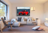Audi RS6 Wandbild in Rot – XXL Auto Leinwandbild von AK Art – Moderner Kunstdruck für Autoliebhaber