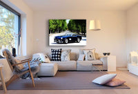Ferrari 250 GT Spyder Leinwandbild – Klassisches Sportwagen-Wandbild in Blau von AK Art