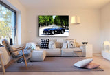 Ferrari 250 GT Spyder Leinwandbild – Klassisches Sportwagen-Wandbild in Blau von AK Art