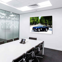 Ferrari 250 GT Spyder Leinwandbild – Klassisches Sportwagen-Wandbild in Blau von AK Art