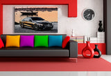 Mercedes-Benz S550 AMG Leinwandbild – Eleganter Luxuswagen am Hafen | AK ART Wandbild