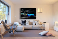 BMW M4 Leinwandbild – Sportliche Eleganz im urbanen Lichtspiel | AK ART Auto-Wanddeko XXL