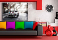 BMW M6 GT3 Leinwandbild – Motorsport-Ikone in dramatischer Kulisse | AK ART Auto Fanart XXL