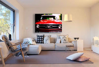 Ford Mustang Leinwandbild – Klassische Legende in strahlendem Rot | AK ART Auto Kunstdruck XXL