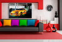 Toyota Supra Leinwandbild – Tuning-Legende mit Drachen-Design | AK ART Auto Wandbild XXL