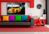 Toyota Supra Leinwandbild – Tuning-Legende mit Drachen-Design | AK ART Auto Wandbild XXL