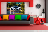 Mercedes-Benz Auto Leinwandbild – Futuristisches Design in Weiß | AK Art Auto Wandbild FAN ART XXL