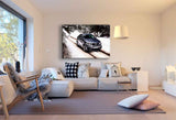 BMW X6 Leinwandbild – Schwarzer Luxus SUV im Winterwald | AK ART Auto Wandbild TOP