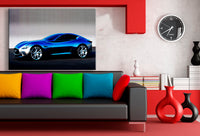 Infiniti Essence Konzept Auto Leinwandbild – Futuristisches Design in Blau | AK ART Wandbild XXL