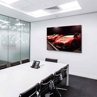 Lamborghini & Ferrari Leinwandbild – Supersportwagen im Galerie-Stil | AK ART Wandbild XXL Auto
