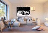 Porsche 918 Spyder Leinwandbild – Weißer Supersportwagen als Wandbild | AK ART Auto Kunstdruck XXL