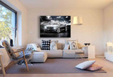Chevrolet Camaro ZL1 Leinwandbild – Schwarzer Muscle-Car mit Chromfelgen | AK ART Auto Wandbild XXL